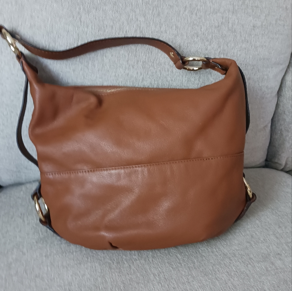 Michael Kors brown soft genuine leather bucket bag - Picture 2 of 14